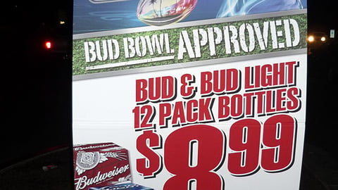 Bud Light Fresh & Easy 'Bud Bowl' Sign