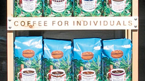 Jim's Organic Coffee Rack