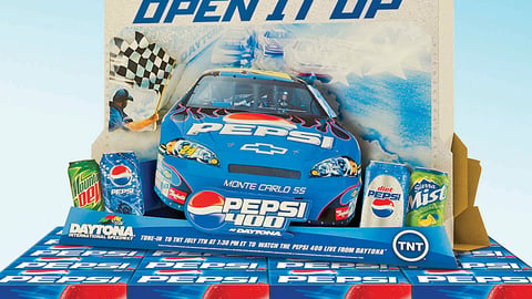 Pepsi Racing Case Stack Sign