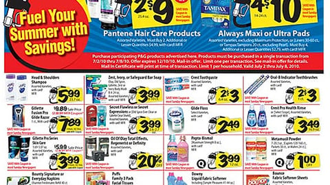 Pathmark P&G 'Free Gas' Feature