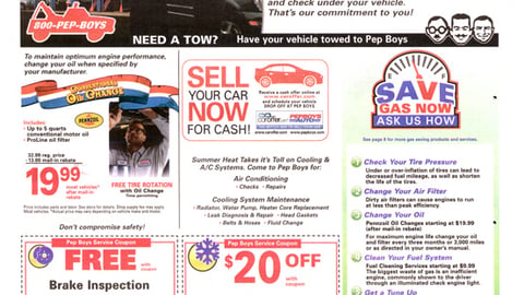 Pep Boys 'Save Gas Now' Feature