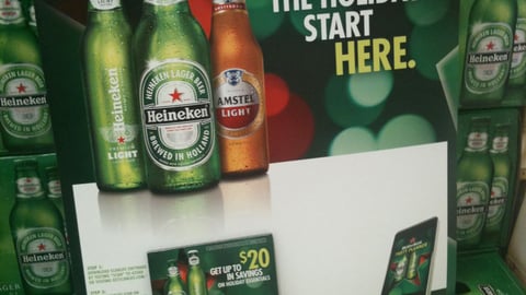 Heineken 'Holidays Start Here' Case Card