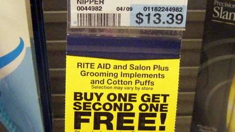 Rite Aid BOGO Shelf Tag