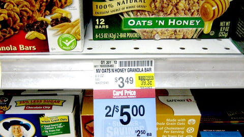Safeway Nature's Valley 'Summer Savings' Shelf Label