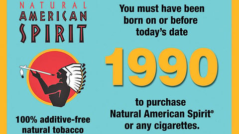 Santa Fe Tobacco Age Reference Decal