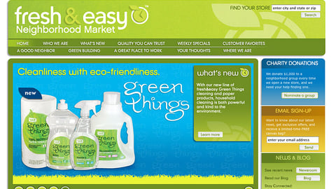 Fresh & Easy Green Things Leaderboard Ad