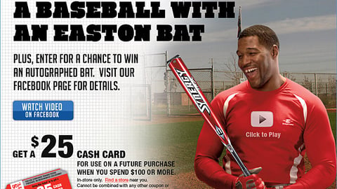 Sports Authority Easton 'Michael Strahan' Online Ad