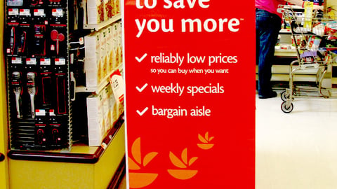 Stop & Shop 'Priced to Save' Stanchion Sign