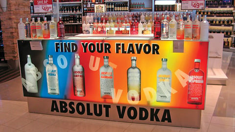 Absolut Duty-Free Shop Tasting Station