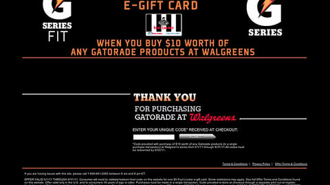 G Series Fit Walgreens Website
