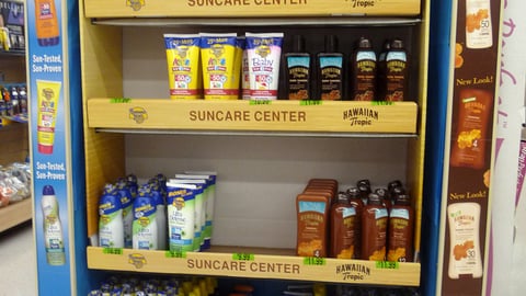 Walgreens Banana Boat/Hawaiian Tropic Endcap