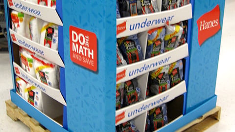 Hanes 'Do the Math' Pallet Display