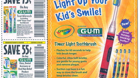 GUM Crayola Toothbrush FSI