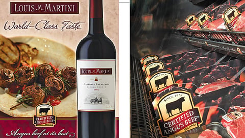 Certified Angus Beef/Wine Cross-Promotion Signage
