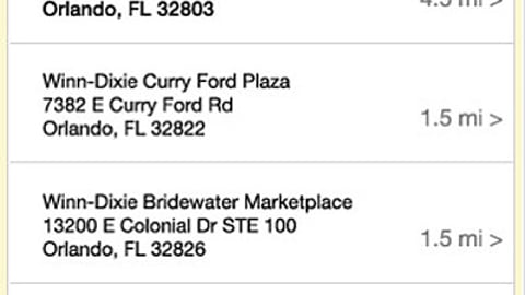Winn-Dixie App Store Locator