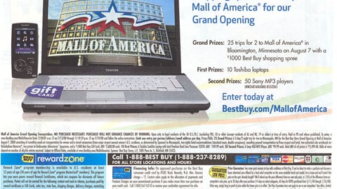 Best Buy Mall of America Sweeps Feature