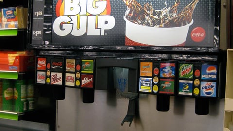 7-Eleven 'Battle of the Bands' Big Gulp Translite