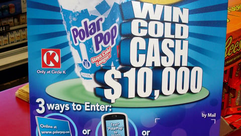 Circle K 'Cold Cash' Counter Card