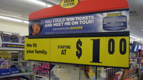 Dollar General 'Big Stage Sweeps' Endcap Header