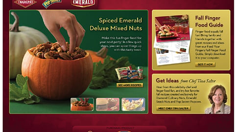 Diamond Foods Feed Your Fingers Homepage
