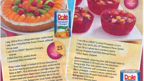 Dole, Jell-O 'Make Your Holidays Shine' FSI
