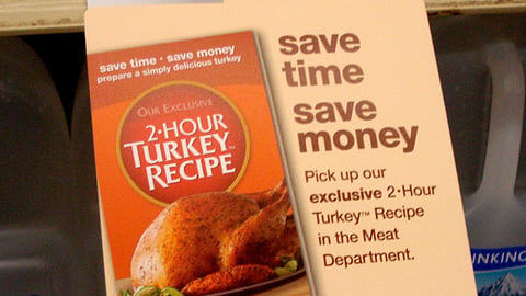 Safeway '2-Hour Turkey' Shelf Dangler