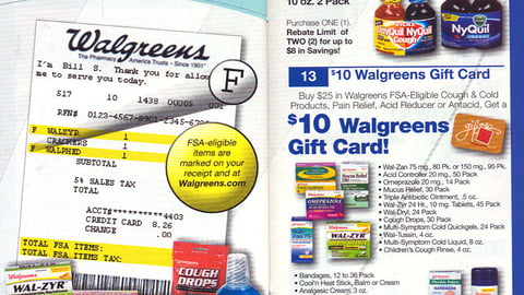 Walgreens FSA Rebate Feature