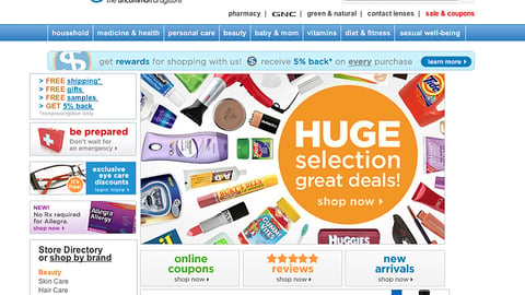 Drugstore.com Home Page
