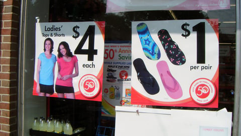 Family Dollar Summer Apparel Window Posters
