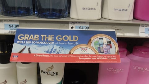 Rite Aid P&G 'Grab the Gold' Shelf Sign