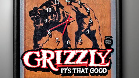 Grizzly Smokeless Tobacco Clock