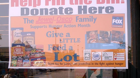 Jewel-Osco 'Hunger Action Month' Window Poster