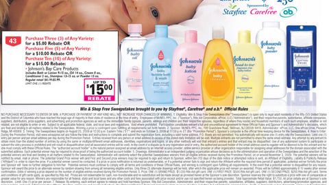 Rite Aid J&J 'Win-a-Spree' Feature