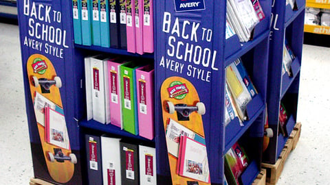 Avery Back-to-School Pallet Display