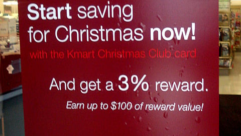 Kmart 'Christmas Club' Window Cling