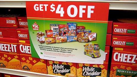 Kellogg 'Fuel for School' Shelf Sign