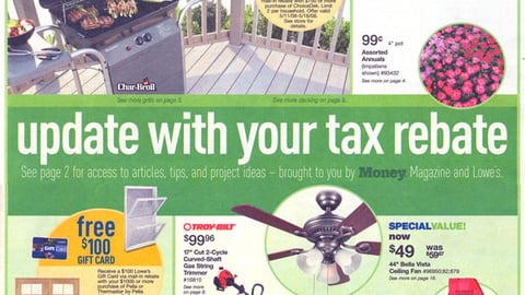 Lowe's Tax Rebate Cover