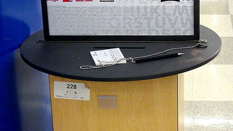 Meijer Back-to-School Sweepstakes Entry Stand