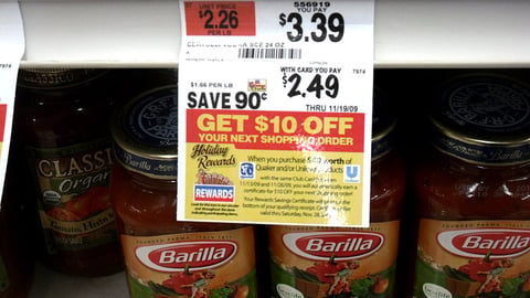 Pathmark 'Holiday Rewards' Price Label