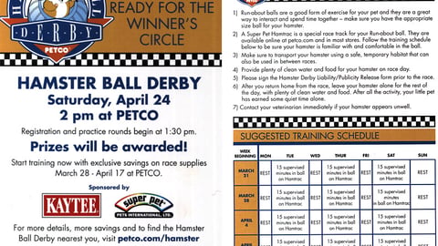 Petco 'Hamster Ball Derby' Take-One