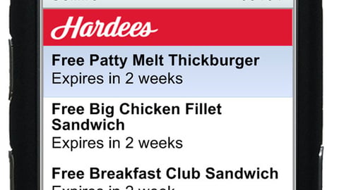 Hardee's Cellphone Promotion Message