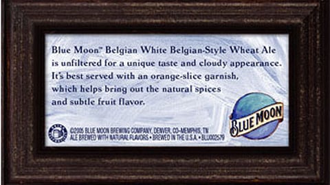 Blue Moon Shelf Sign