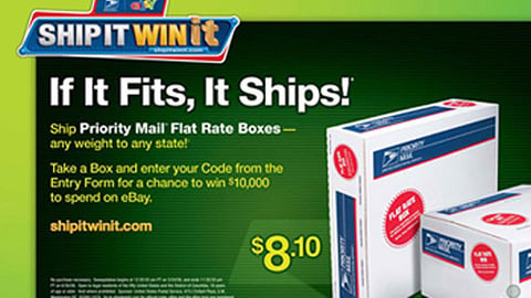 Post Office "Ship It, Win IT" Menu Board
