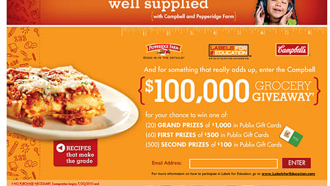 Campbell's Publix 'Grocery Giveaway' Online Ad