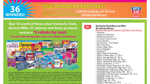 Rite Aid 'Box Tops' Sweeps Feature