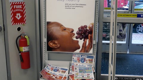 Rite Aid 'Stay Healthy' Stanchion Sign