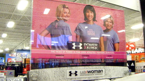 Under Armour 'Power in Pink' Rack Sign