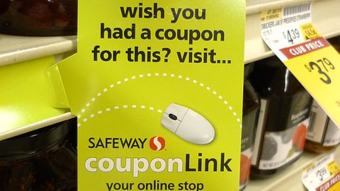 Safeway Coupon Link Shelf Tag