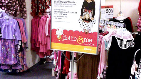 Sears Portrait Studio Dollie & Me Stanchion Sign