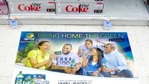 Sprite Olympics Sweeps Floor Cling
